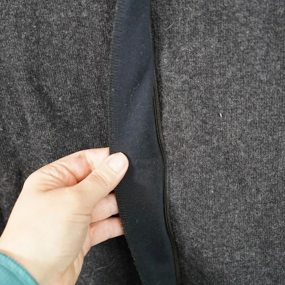 Title Nine Wool Blend Sweater Jacket Womens Large Dark Gray Full Zip - Picture 6 of 7